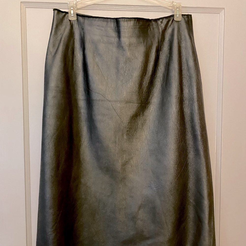 BCBG Max Azaria leather pencil skirt